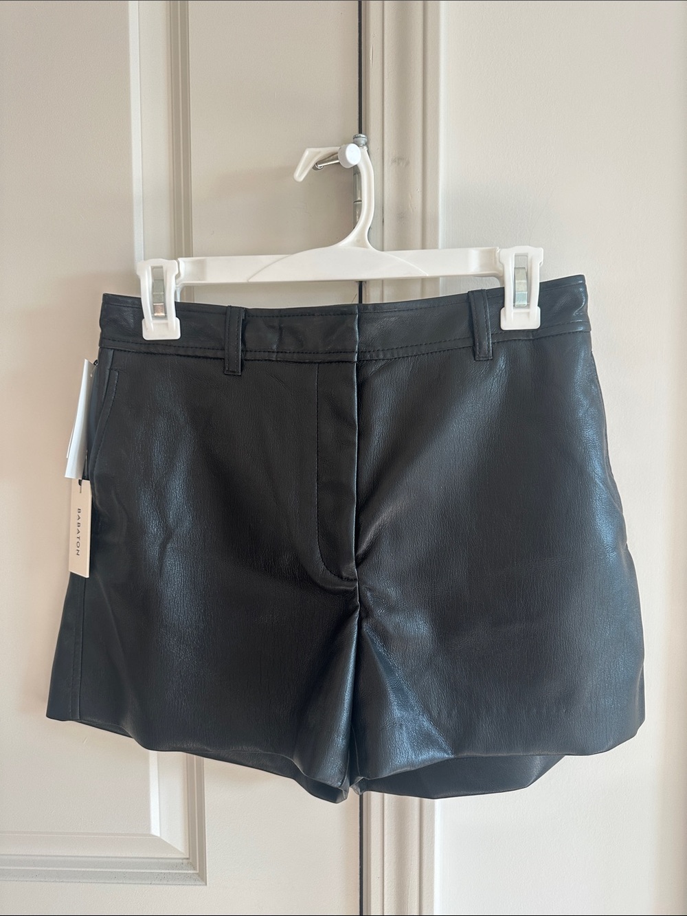 Aritzia Faux Leather Black Shorts